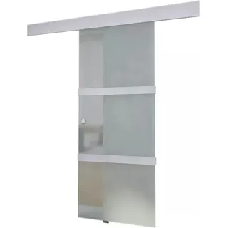 vidaXL Schiebetür Glas und Aluminium 178 cm Silbern - Silber