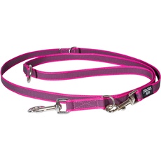 IDC Color & Gray verstellbare Leine mit Doppelkarabiner, 20 mm x 2,2 m, Pink-Grau