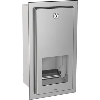 KWC AR WC-Doppelrollenhalter, RODAN, Edst.,  184x341x138 mm, Unterputz - Silber