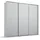 Schwebetürenschrank OTELI 211 x 233 x 68 cm Grau