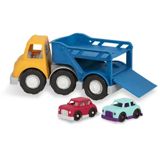 Battat - LKW-Transporter - Spielzeug-Transporter & 2 Spielzeug-Autos - LKW-Spielset - 12 Monate +
