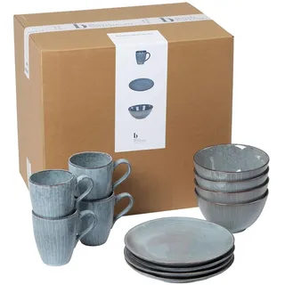 Broste Copenhagen Nordic Breakfast Set Kaffeeservice 12-tlg. blau
