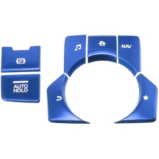 X AUTOHAUX 7 Satz Mittelkonsole Schalttafel für Mazda CX-5 17-20 Blau