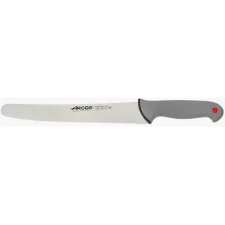 Arcos Kuchenmesser Serrierte Klinge Edelstahl Nitrum 250 mm - Ergonomischer Rutschfester Griff - Hitzebeständig - Serie Colour Prof