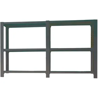 Simon Rack Officlick Bücherregal, 2 Module, 1000 x 1800 x 300 mm, 3 Ebenen, Industriestil, Metall, Anthrazit