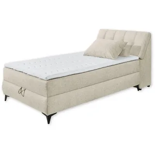 ed exciting design Boxbett »Atlantis« mit Bettkasten und Stauraum im Kopfteil, beige