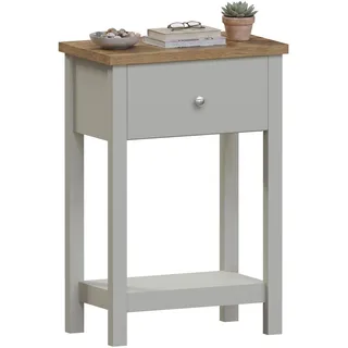 Vida Designs Arlington Konsolentisch mit 1 Schublade, Holzwerkstoff, Grau & Eiche, H 74 x B 50 x T 30 cm