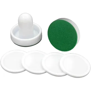 zalati Air Hockey Paddles and Pucks, Small Size for Kids, Great Goal Handles Pushers Replacement Accessories for Game Tables – White