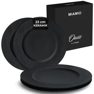 MIAMIO - Teller Set 23 cm - Oasis Collection (Schwarz)