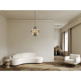 LED Outdoor Pendelleuchte Jugendstil Lampe Glaskugel hängend Treppenhaus Galerie