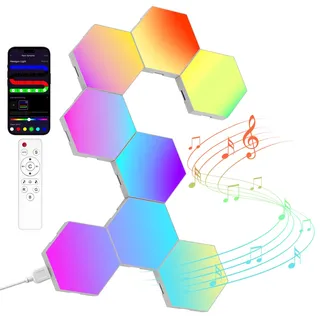 Kangtaixin Hexagon LED Gaming Wandleuchte (8 Stück)