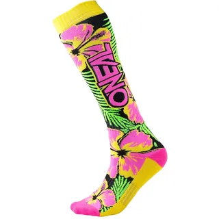 O'Neal Unisex Pro Mx Socken, pink/grün/gelb, Einheitsgröße EU