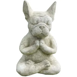 Bulldogge Buddha-Statue, meditierende Yoga-Hund-Figur, dekoratives Tischplatten-Sammlerstück, für Heimdekoration, Garten, Hof
