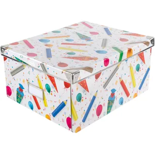 IDENA Aufbewahrungsbox mit Deckel 35 x 28 x 17 cm 1-tlg. mehrfarbig