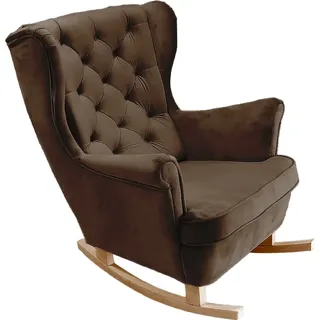 DomoHome Relaxsessel Armlehnensessel Armlehnen Fernsehsessel Loungesessel Polstersessel Couchsessel Armsessel Chair Wohnzimmersessel Ohrensessel | 102x81x95cm | Dark brown_29827 - Braun