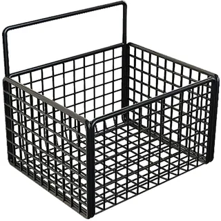 Hängende Küchenkörbe, Drahtkorb Obstkorb Zur Wandmontage, Ohne Bohren Kleiner Korb, Selbstklebend, Kleiner Metallkorb, Wanddrahtkörbe, Behälter Für Die Küche(Schwarz)