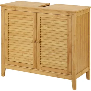[en.casa] Bambus Waschbeckenunterschrank Värmdö 60x67x30cm