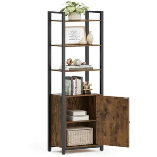 VASAGLE Bücherregal 24 x 40 x 159,5 cm Vintagebraun-Tintenschwarz