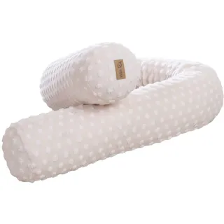 Roba Bettschlange Frosty Almond - Beige , Textil , Gepunktet , 170x12 cm , Oeko-Tex® Standard 100 , Schlafen, Babybettausstattung, Babynestchen & Nestchenschlangen
