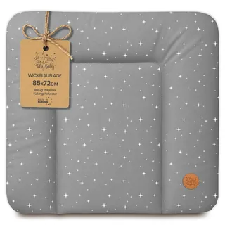 Wickelauflage Wickelunterlage abwaschbar und wasserdicht 85x72 cm - Wickelmatte zum Auflegen auf Wickeltisch Wickelaufsatz Wickelkommode oder Waschmaschine Oeko-Tex 85 x 72 Galaxie B