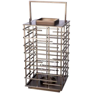 Casablanca modernes Design Laterne Casablanca Glas/Metall Silber