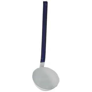 Krüger Karl 4710/B Krüger Husum 10 cm Schöpflöffel, Stahl, weiß mit blauem rand, 36,5 x 10 x 0,2 cm