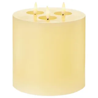 Weihnachten Kerze Creme Flickabright 3 Flamme Geschmolzene Pool Effekt 15CM x