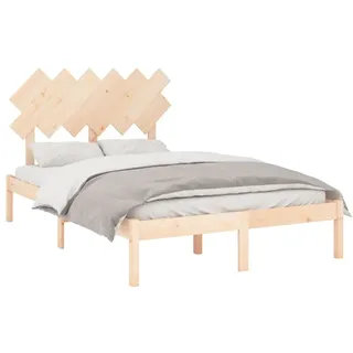vidaXL Massivholzbett 120x190 cm - Braun