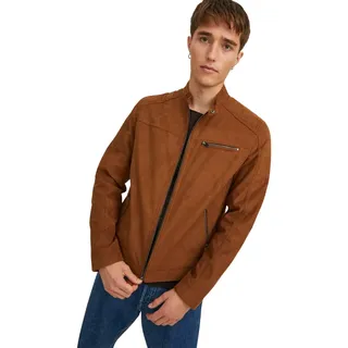 JACK & JONES Rocky Fake Suede Jacke braun M
