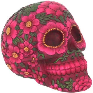 Nemesis Now Sugar Blossom Skull, 15 cm, Rot