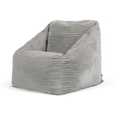 Bild Icon Sitzsack Flauschig für Kinder „Morgan“, Grau, Cord Kindersitzsack, Groß, Sitzsack Sessel Kinder mit Füllung