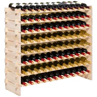 Vevor Weinregal 96 Flaschen 8-stöckig 112 kg  Natur