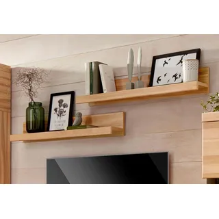 Home Affaire Wandregal »Ribe,2er Set,teilmassiv, Breite: je 90 cm«, (Set, 2 St.), Ablageflächen Massivholz, beige