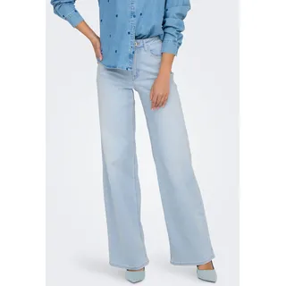 Only Onlmadison High Waist Light Blue Bleached Denim 34/32