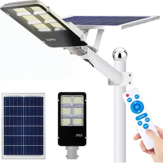 25W Solar Aussenleuchte, Außen Groß Solar Straßenlaterne, 462 Led Solarlampen Dämmerungserkennung Solarleuchte 40000lm IP65 Gartenlampen Für Draußen