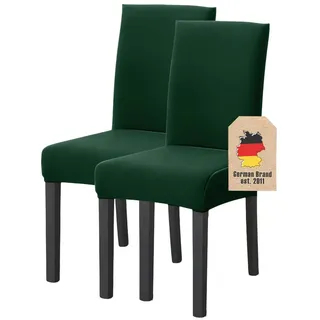 Stuhlhusse (2-tlg. Set) , Grün , Kunststoff , 1x38 cm , Heimtextilien, Bezüge, Stuhlhussen