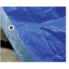 VERDELOOK Polyethylen-Ösenplane, 12 x 8 m, Grammatur 140 g/m2, blau und grün, Plus, Mehrzweck, für Abdeckung und Lagerung von Waren
