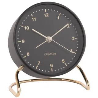 Karlsson - Wecker Stilvolle Zahlen - Schwarz - Schwarz