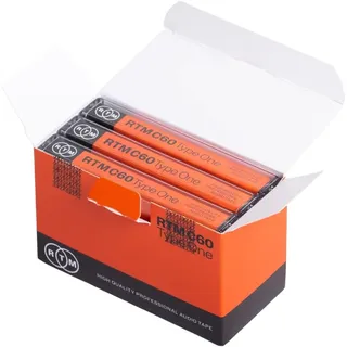RTM C60 | Type 1 | 60-Minuten Low Noise Musikkassette | Studio Qualität | Ideal für Musikaufnahmen | 3er-Pack