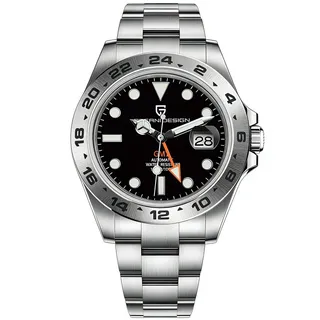 Pagani Design herrenuhr automatik GMT Business Sports Mechanisch Herrenuhren Wasserdicht 100M Analogue Edelstahl Armbanduhr für Männer