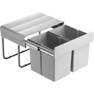 Wesco Double Shorty 1. Abfallsammler, alu grau.  - Mülleimer