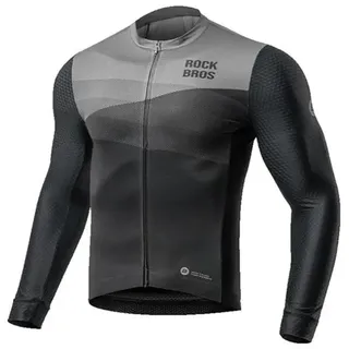 Rockbros 15120009005 Long Sleeve Cycling Jersey Spring/Summer XXL - Black