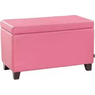 Luxus Barhocker Polsterhocker Modern Designer Wohnzimmer Leder Hocker Rosa - Rosa