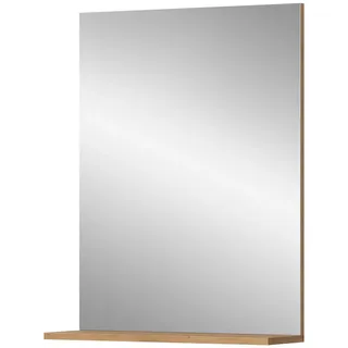 inn.furn Bad Spiegel "Shawn" in Artisan Eiche Wandspiegel mit Ablage 60 x 79 cm - Naturbelassen