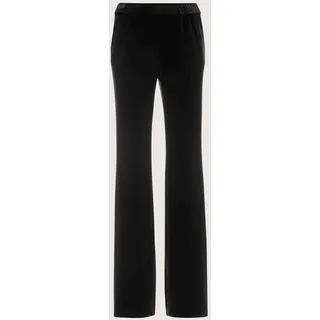 Stoffhose MADELEINE "Samthose Weite Samthose mit elastischem Bund", Damen, Gr. 18, N + K Gr, schwarz, Obermaterial: 90% Polyester PES. 10% Elasthan EL., Hosen Stoffhose