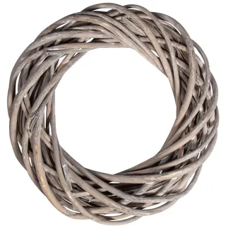 Rayher Hobby Rayher Weidenkranz silbergrau gewischt, 25 cm ø, Höhe 6 cm, Dekokranz, Tischkranz, Adventskranz, Türkranz, Kranz aus Zweigen, Naturkranz, Wandkranz, 65392561