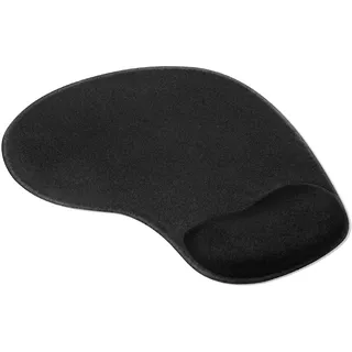 TRIXES Komfort-Mousepad Gel Mauspad mit Gel-Handgelenkauflage Schwarz