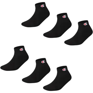 Champion Unisex Socken 6er Pack Schwarz 35-38