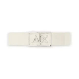A|X Armani Exchange für Damen. XW000966AF13953U0011 Weißer Plattengürtel (75cm), Lässig, Leder