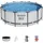 Steel Pro MAX Frame Pool Komplett-Set Ø 396 x 122 cm inkl. Filterpumpe, Abdeckplane, Poolleiter, Reparaturset